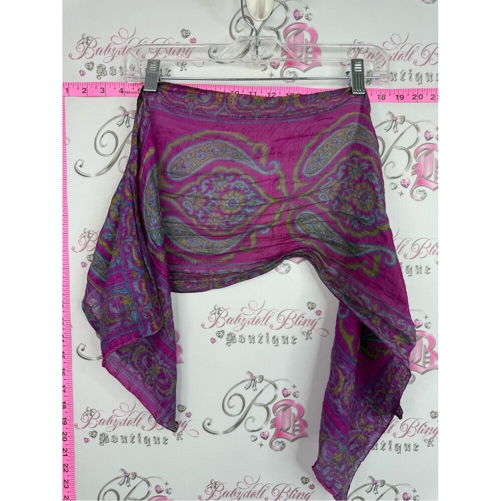 Scarf scarve paisley Women’s Purple Paisley Asymmetric Skirt